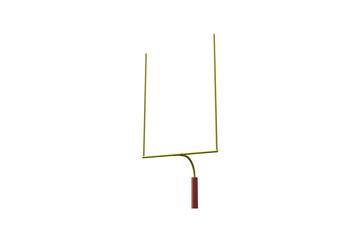 Wall Mural - Digital png illustration of american football goal post on transparent background