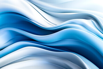 Wall Mural - abstract blue and white wavy background