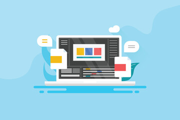 Canvas Print - video editing software, timeline window dashboard interface, motion design application program on la
