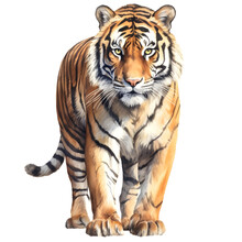 Tiger Isolated On White Background