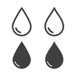 Water, blood, oil or liquid droplet icon isolated vector illustration.
