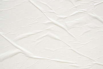 white blank crumpled and creased paper poster texture background