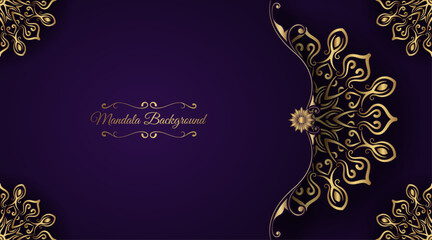 Luxury background with golden mandala ornament