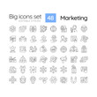 © IMG visuals icons - Marketing linear icons set. Business strategy. Brand development. Advertising campaign. Sales growth. Customizable thin line symbols. Isolated vector outline illustrations. Editable stroke