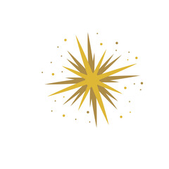 Wall Mural - star sparkle firework- new year Christmas and birthday celebration