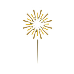 Wall Mural - star sparkle firework- new year Christmas and birthday celebration