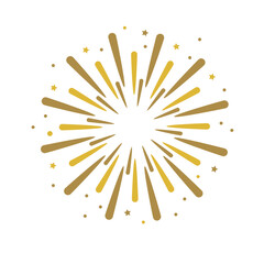 Wall Mural - star sparkle firework- new year Christmas and birthday celebration