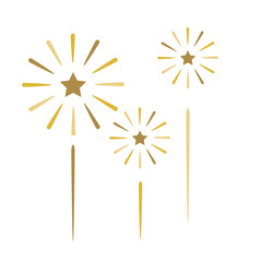 Wall Mural - star sparkle firework- new year Christmas and birthday celebration