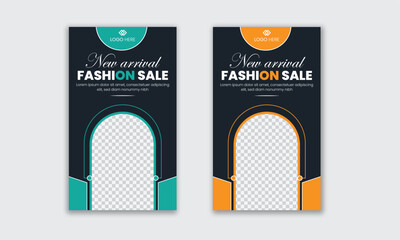 Wall Mural - Trendy editable template for social networks stories, vector illustration. Design backgrounds for social media.