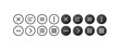 Menu icons. Silhouette, line icons, dropdown menu, application buttons, vector illustration