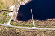 Aerial of lough Keel by Crolly, County Donegal - Ireland.