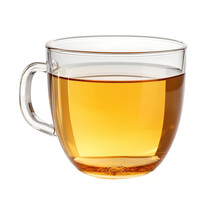 Glass Cup Of Tea Isolated On A White Background With Clipping Path.