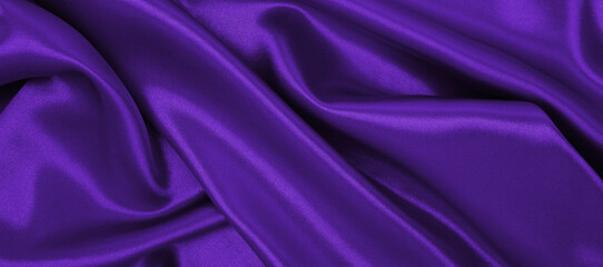 Wall Mural - Smooth elegant lilac silk or satin luxury cloth texture as abstract background. Luxurious background design