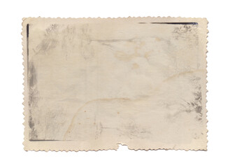 Vintage background of old photo paper texture isolated