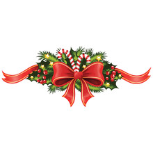 Christmas Decoration  With Xmas Details On The Transparent Background.