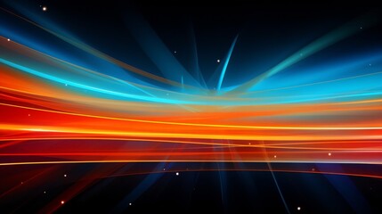 Aufkleber - Generative AI : Dark abstract background with glowing wave. Shiny moving lines design element. Modern purple blue gradient flowing wave lines. Futuristic technology concept. Vector illustration