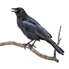 Wall Mural - crow isolated on transparent background cutout