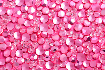 Wall Mural - abstract shiny pink background, ai generated