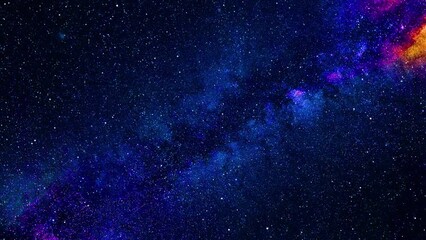Wall Mural - 4K 3D Cosmic Galaxy with Stars, Bursting Galaxy, Space many light, Nebula galaxies in space. Flying In Orion Nebula. 4K scientific films and cinematic in space. dark universe and moving nebula clouds