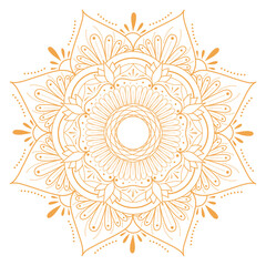 lotus hinduism budhism detailed outline mandala vector. background india hinduism budhism orname