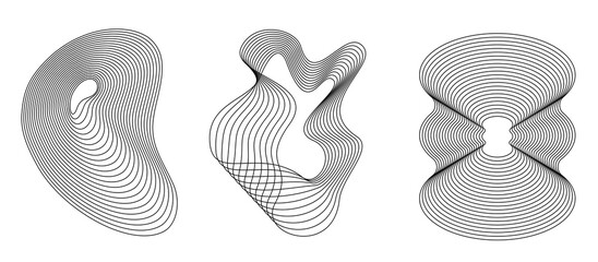 Aufkleber - Png minimal geometric illustrations set - trendy abstract aesthetic linear compositions, prints, frames and graphic design elements
