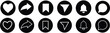Set of generic social media user interface icons. Like, comment, share and save icons. Social media flat icon. Social media icons modern design on white background