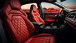 © andranik123 - Modern red interior of a car. Generative Ai