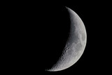 Waning crescent moon phase -   sharp details