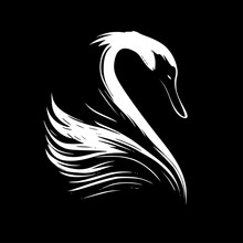 Swan | Minimalist And Simple Silhouette - Vector Illustration