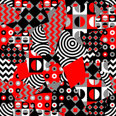 Leinwandbilder - Abstract seamless pattern. Geometric circles. Vector image.
