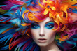 © Jenny Sturm - schöne Frau mit perfekten Make up and knalligen Haaren