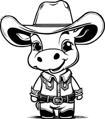 Poster - cartoon cowboy