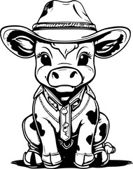 Poster - cartoon cow