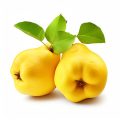 Quinces isolated on white