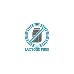 Canvas Print - Lactose free sign, icon, logo isolated on white background