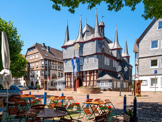 Wall Mural - Frankenberg/Eder upper market with historic town hall