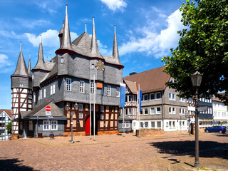 Wall Mural - Frankenberg/Eder upper market with historic town hall