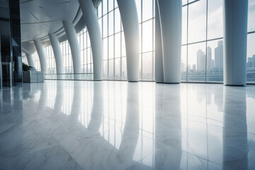 Poster - empty hall of modern building