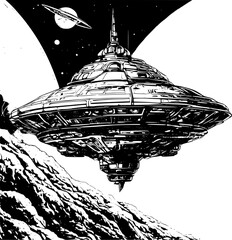 Poster - ufo in space