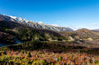 Patagonian andean landscape in autumn, patagonia argentina