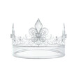 3d rendering fantasy crystal ice crown isolated png