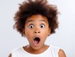 © Valery Zayats - Portrait of a pretty Afrian child making amazed shoked expression on her face