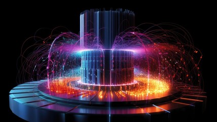 Wall Mural - the study of fundamental particles and their interactions, often conducted at high-energy particle a