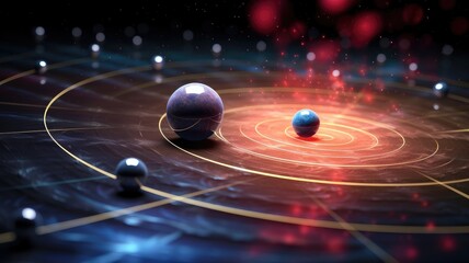 Wall Mural - the branch of physics that describes the behavior of matter and energy at the smallest scales