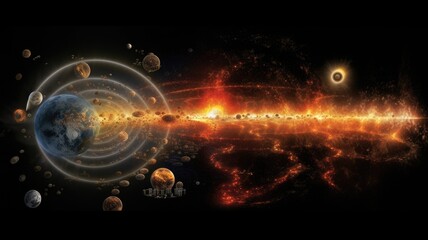 Wall Mural - the life cycle of stars, including their formation, nuclear fusion processes, and eventual demise
