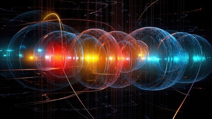 Wall Mural - the study of fundamental particles and their interactions, often conducted at high-energy particle a