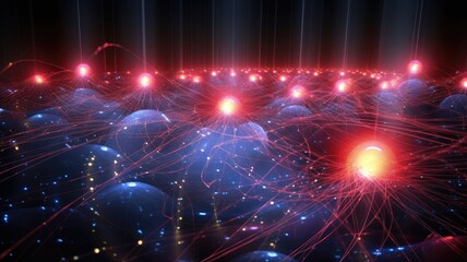 Wall Mural - the study of the interactions between electrically charged particles and electromagnetic fields