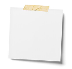 Wall Mural - note tape adhesive blank paper label message background post notice reminder office notepad memo page empty notepaper white notebook sticky business