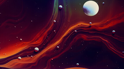 Wall Mural - Retro futuristic abstract space background