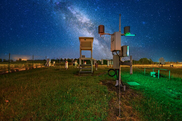 a weather station is a facility with instruments and equipment for measuring atmospheric conditions.
